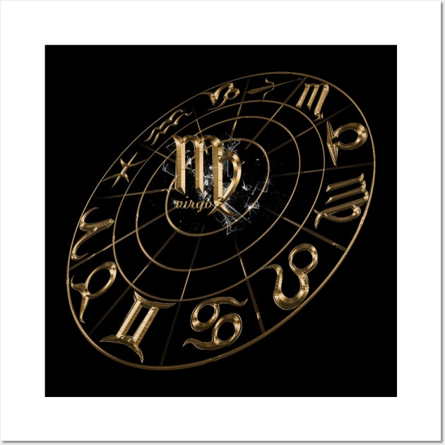 NEW! Virgo zodiac 12 in 1 - Gold edition Wall Art by INDONESIA68